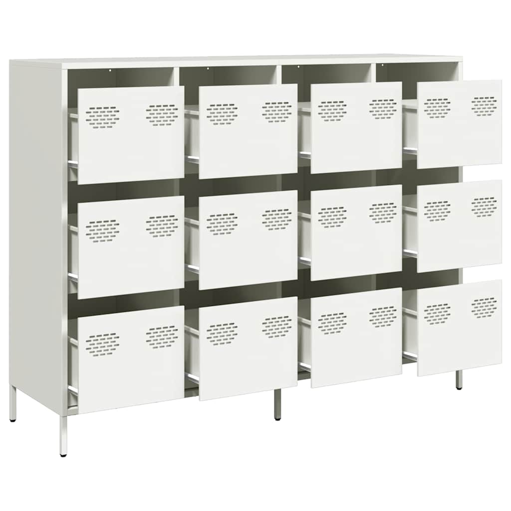 Sideboard White 135x39x103.5 cm Cold-rolled Steel